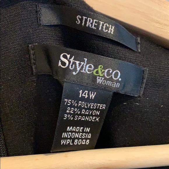 Style & Co Little Black Dress 14W - Picture 3 of 3